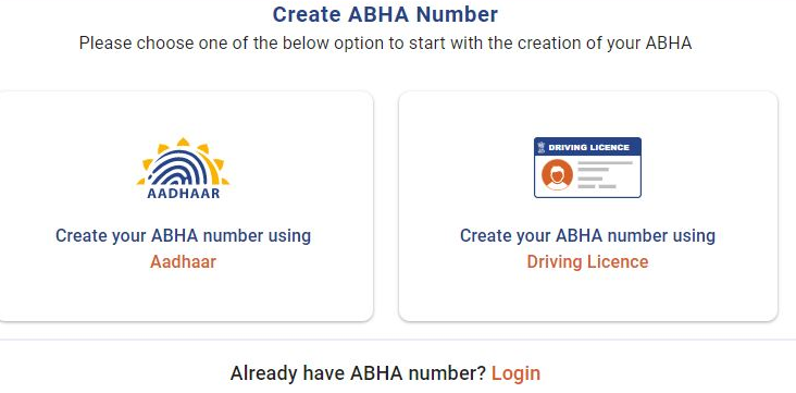 Abha health card registration process